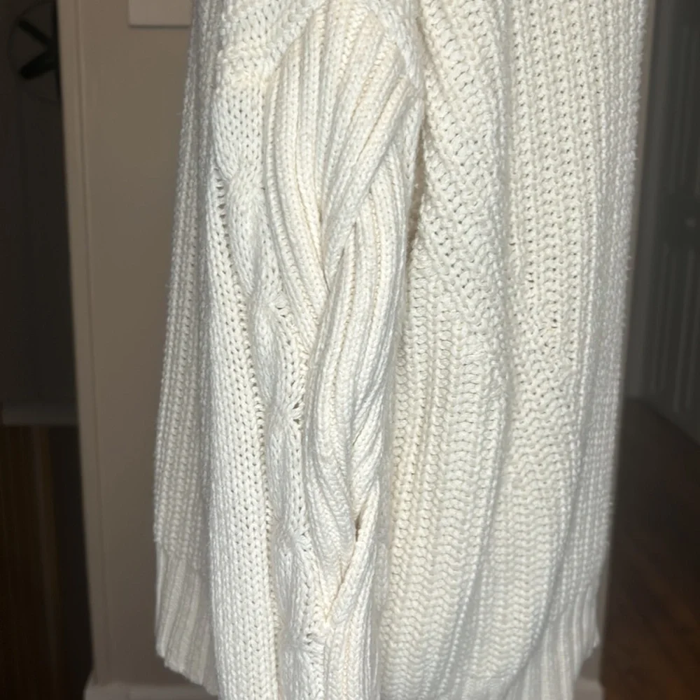 Jonathan Simkhai Aubrey Traveling Cable Knit Sweater One Shoulder Size Small - Picture 11 of 13